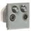 Knightsbridge  Quadruplex Modular Multimedia Socket Grey