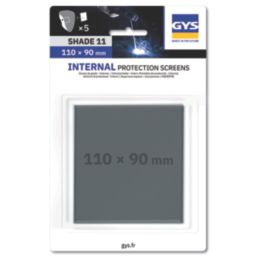 Gys  Welding Helmet Internal Replacement Lenses 90mm x 110mm 5 Pack