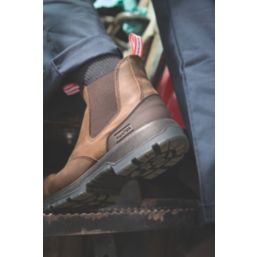 Hunter Twister Dealer Size 13  Brown Water-Resistant Steel Toe Cap Safety Dealer Boots