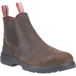Hunter Twister Dealer Size 13  Brown Water-Resistant Steel Toe Cap Safety Dealer Boots