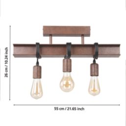 Eglo Townshend 4 Ceiling Light Antique Brown