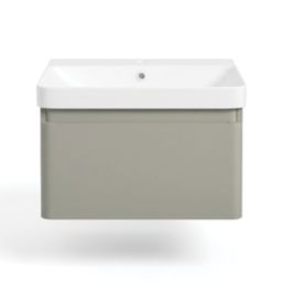 Essentials Genoa Vanity Unit with Basin Matt Latte 605mm x 460mm x 360mm