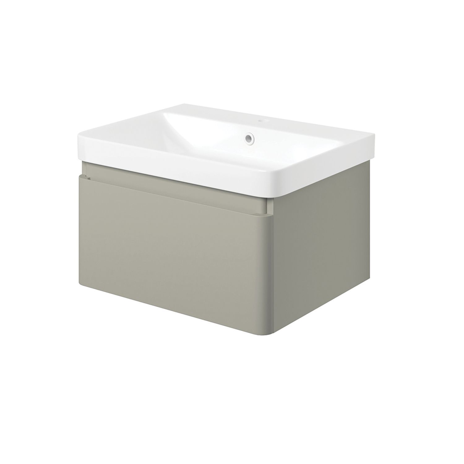 Essentials Genoa Vanity Unit with Basin Matt Latte 605mm x 460mm x 360mm (878EY)