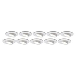 4lite  Tilt  Fire Rated GU10 Downlight Matt White 10 Pack