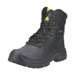 Amblers AS350C Metal Free   Safety Boots Black Size 8