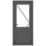 Crystal  1-Panel 1-Clear Light Right-Handed Anthracite Grey uPVC Back Door 2090mm x 840mm