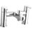 ETAL Oxford Polished Chrome 127mm Deck Mounted Dual Control Manual Shower Mixer Tap