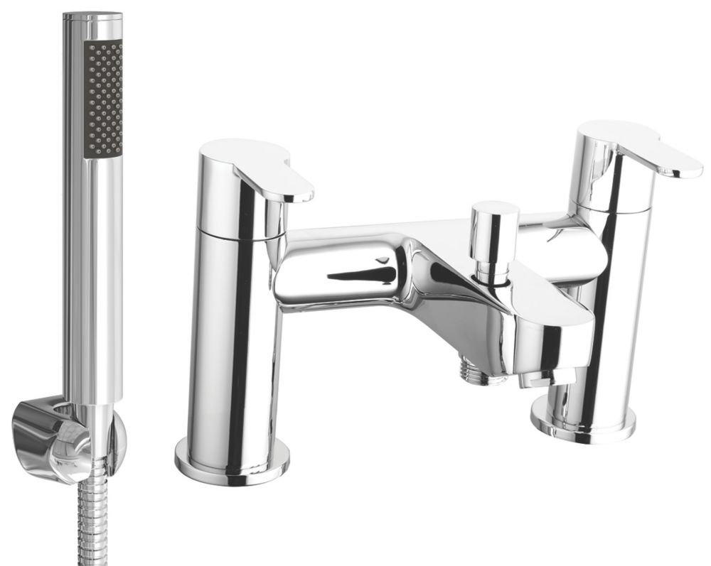 ETAL Oxford Deck-Mounted Bath Shower Mixer Tap | Bath Taps | Screwfix.com