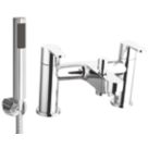 ETAL Oxford Polished Chrome 127mm Deck Mounted Dual Control Manual Shower Mixer Tap