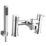ETAL Oxford Polished Chrome 127mm Deck Mounted Dual Control Manual Shower Mixer Tap