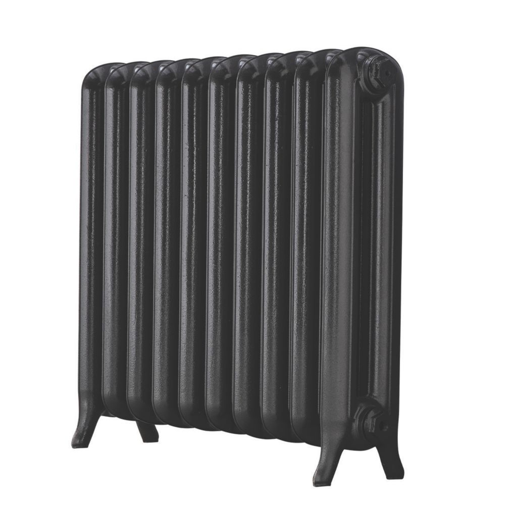 Arroll 748mm x 794mm 3780BTU Black Cast Iron 2 Column Radiator - Screwfix