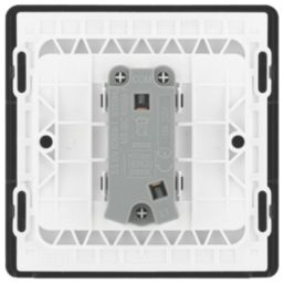 British General Evolve 10A 1-Gang 1-Way Press Switch Polished Black