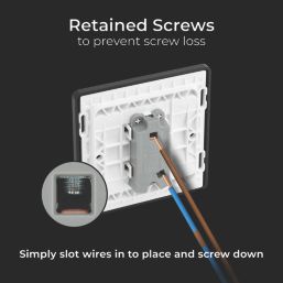 British General Evolve 10A 1-Gang 1-Way Press Switch Polished Black