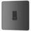 British General Evolve 10A 1-Gang 1-Way Press Switch Polished Black