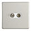 Contactum Lyric 2-Gang Coaxial TV & F-Type Satellite Socket Brushed Steel with White Inserts