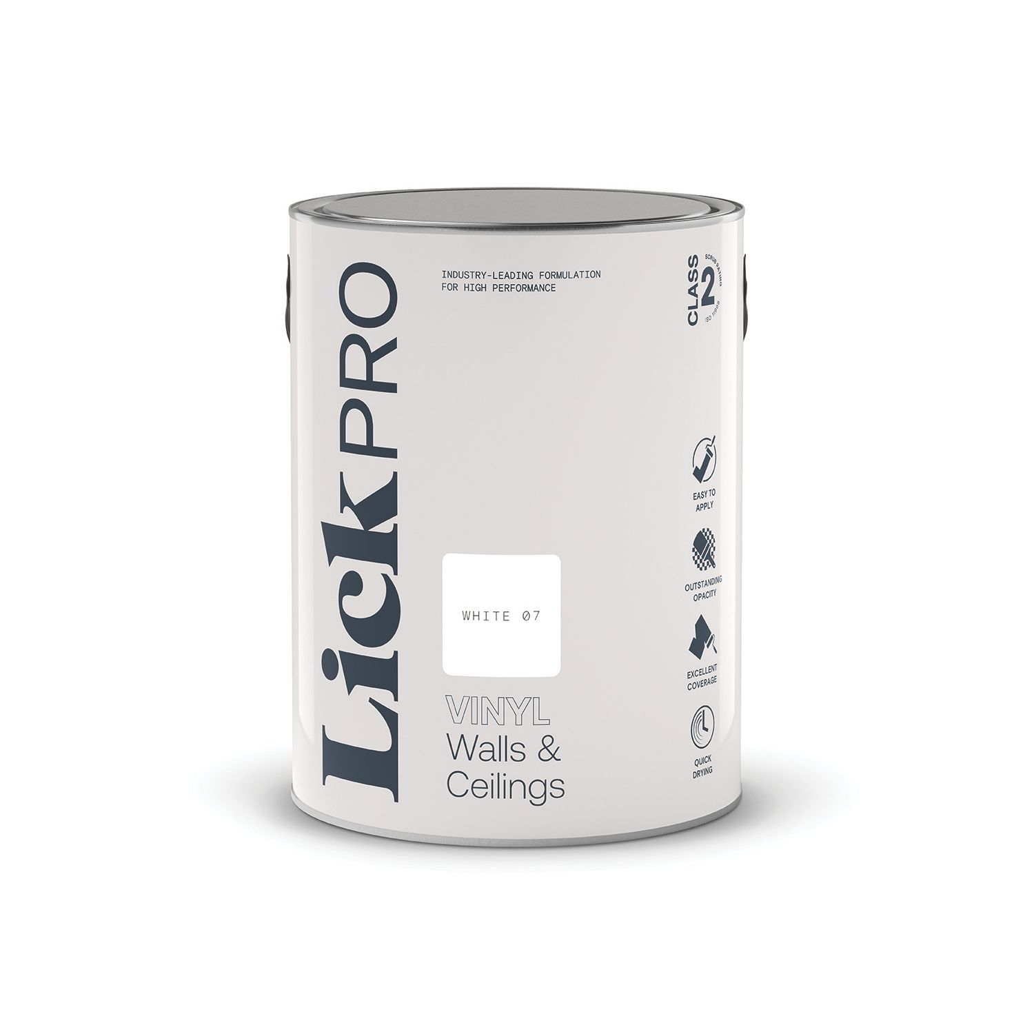 LickPro 5Ltr White 07 Vinyl Matt Emulsion Paint (878TM)