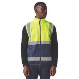 Regatta Pro Zip Collar Hi-Vis Vest Yellow/Navy 2X Large 47" Chest