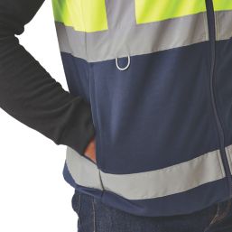 Regatta Pro Zip Collar Vest Hi-Vis Vest Yellow/Navy 2X Large 47" Chest