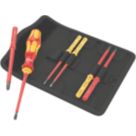 Wera Kraftform Kompakt 7 Universal 1 Tool Finder VDE Interchangeable Insulated Screwdriver Set 7 Pieces