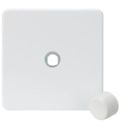 Knightsbridge Screwless 1-Gang Modular Dimmer Switch Matt White