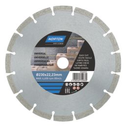 Norton  Multi-Material Segmented Diamond Cutting Blade 230mm x 22.23mm