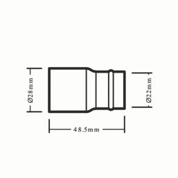 Flomasta  Copper Solder Ring Fitting Reducer F 22mm x M 28mm