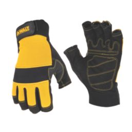 DEWALT Performance Fingerless Fingerless Gloves Black / Yellow Medium