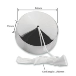 Varilight  6A 2-Way Pull Cord Switch Polished Chrome