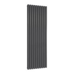 Reina Elips Double 1800mm x 600mm 6219BTU Anthracite Vertical Designer Radiator