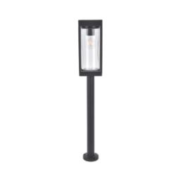 Lutec Flair 760mm Solar-Powered LED Bollard Light Matt Black 2W 200lm