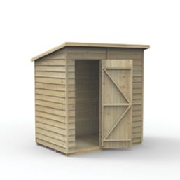 Forest 4Life 6' x 4' (Nominal) Pent Overlap Timber Shed