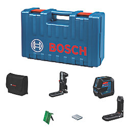 Bosch GLL 2-15 G Green Self-Levelling Cross-Line Laser with Ceiling Clip