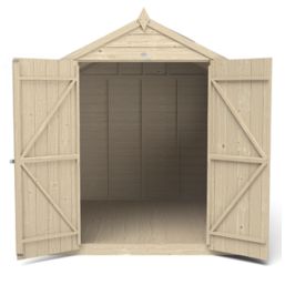 Forest  6' x 8' (Nominal) Apex Overlap Timber Shed with Base & Assembly