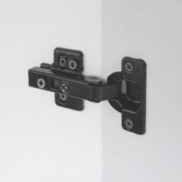 Eclipse 3D Adjustable Soft Close Steel 105° Full Overlay Matt Black Cabinet Hinge 62mm 2 Pack