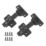Eclipse 3D Adjustable Soft Close Steel 105° Full Overlay Matt Black Cabinet Hinge 62mm 2 Pack