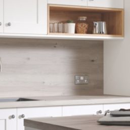 Wilsonart Options Plus Gardenia Matt Brown Wood Effect Laminate Breakfast Bar 4100mm x 900mm x 38mm
