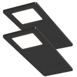 Sensio Astro TrioTone Rectangular LED Under Cabinet Lights Black 9.6W 240-270lm 2 Pack