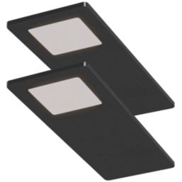 Sensio Astro TrioTone Rectangular LED Under Cabinet Lights Black 9.6W 240-270lm 2 Pack