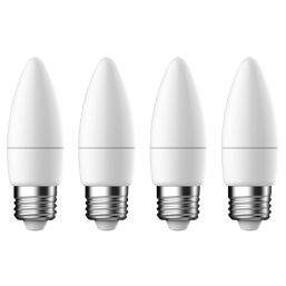 LAP  ES Candle LED Light Bulb 470lm 4.2W 4 Pack