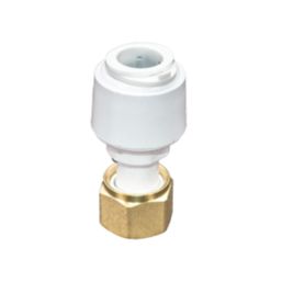 FloPlast FloFit+ Plastic Push-Fit Straight Tap Connector 15mm x 1/2"