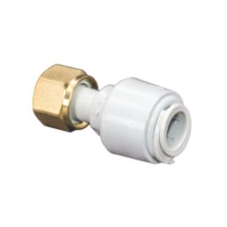 FloPlast FloFit+ Plastic Push-Fit Straight Tap Connector 15mm x 1/2"