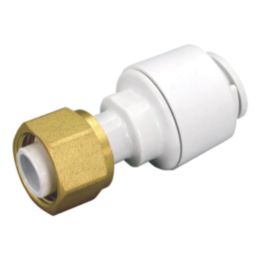 FloPlast FloFit+ Plastic Push-Fit Straight Tap Connector 15mm x 1/2"