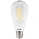 Sylvania ToLEDo Retro V5 CL 827 SL E27 ST64 LED Light Bulb  806lm 7W