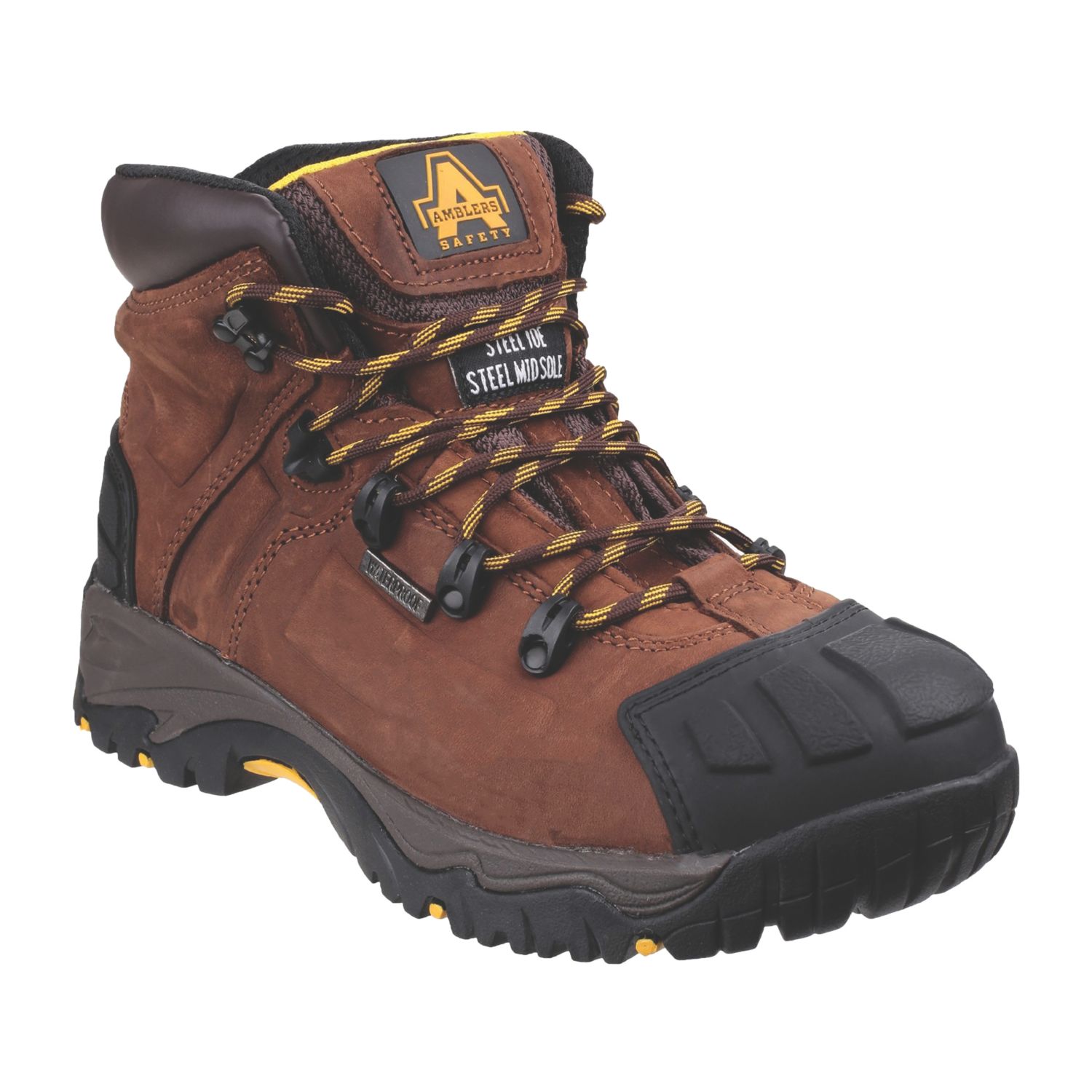 Amblers FS39 Size 6 Brown Waterproof Steel Toe Cap Safety Boots (879XK)