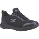 Skechers Squad SR Size 4 Womens Black  Slip-On Occupational Work Trainers