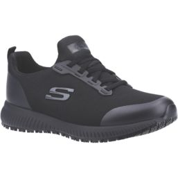 Skechers Squad SR Size 4 Womens Black  Slip-On Occupational Work Trainers