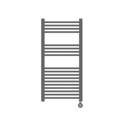 Flomasta 1100mm x 500mm 853BTU Grey Flat Electric Towel Radiator