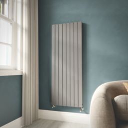 Flomasta  1500mm x 578mm 5237BTU Silver Vertical Designer Radiator