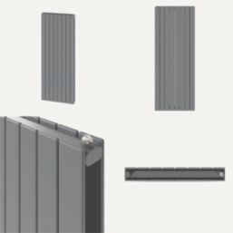 Flomasta  1500mm x 578mm 5237BTU Silver Vertical Designer Radiator