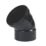 FloPlast  Push-Fit 135° Double Socket Top Offset Bend Black 110mm